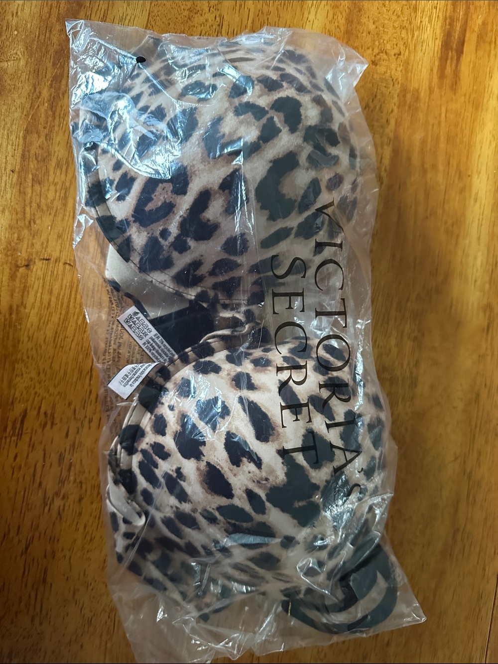 Victoria's Secret Leopard Print Push-Up Bra - Beige & Black